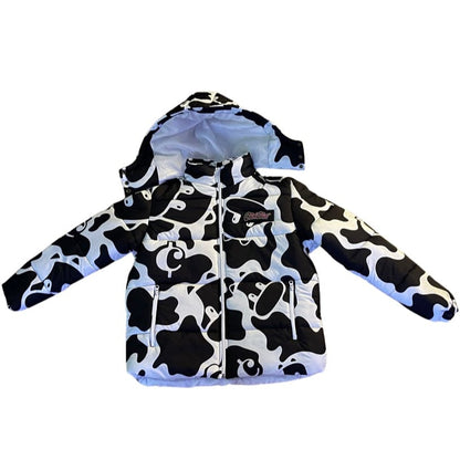 CowMooFlage Hooded Puffer Jacket